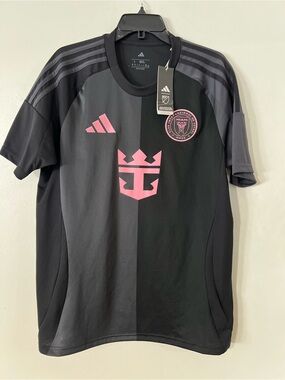 adidas Black & Pink Inter Miami Training Jersey SZ L